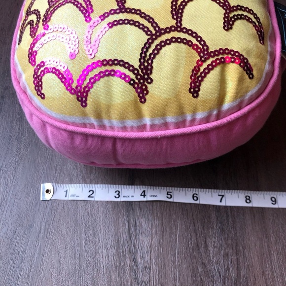 Cynthia Rowley Accent Pillow Pink Pineapple 21” Sequin Tropical Colorful Decor - Picture 7 of 7